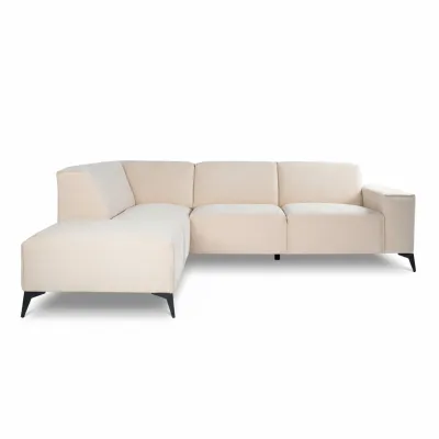 Hoekbank links in beige Holms-stof