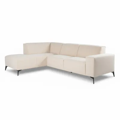 Hoekbank links in beige Holms-stof