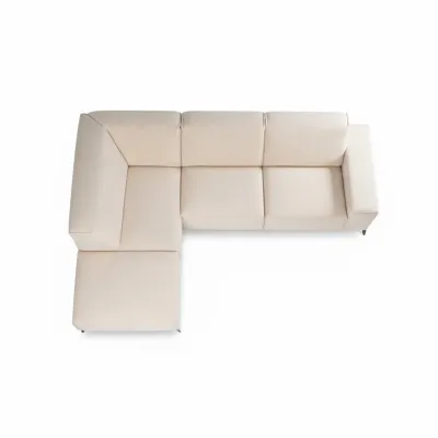 Hoekbank links in beige Holms-stof