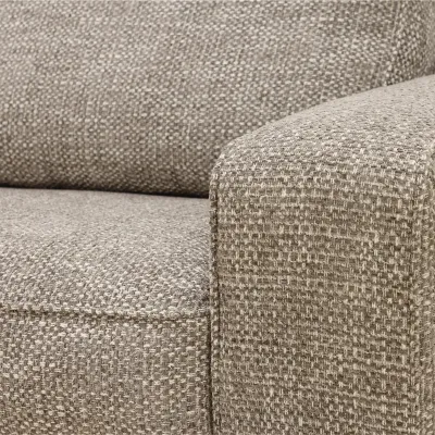 Hoekbank links in beige Silencio-stof, 295 cm