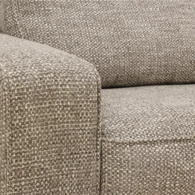 Hoekbank rechts in beige Silencio-stof, 295 cm
