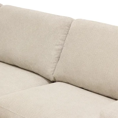 Hoekbank links in beige Vinci-stof