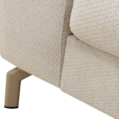 Hoekbank rechts in beige Vinci-stof