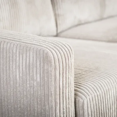 Compacte loungebank in naturel ribstof