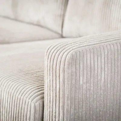 Compacte loungebank in naturel ribstof