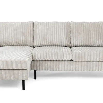 Compacte loungebank in naturel ribstof