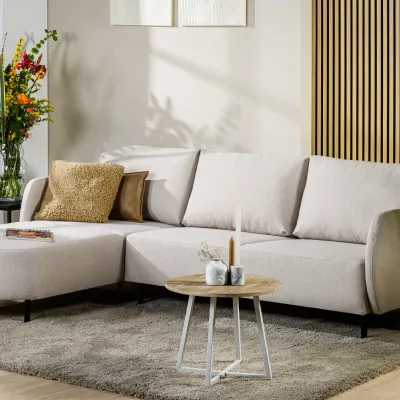 Loungebank in beige Urban-stof