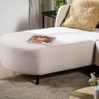 Loungebank in beige Urban-stof