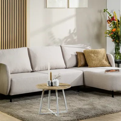 Loungebank in beige Urban-stof