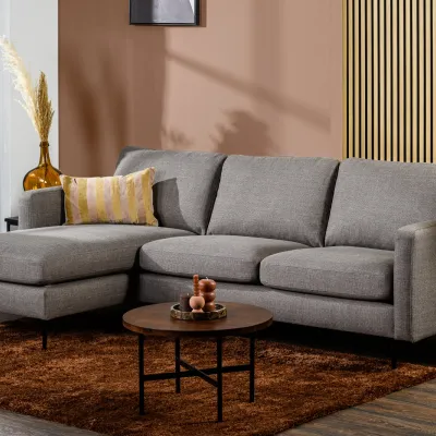 Loungebank in taupe Woven-stof