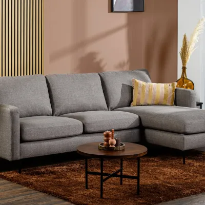 Loungebank in taupe Woven-stof