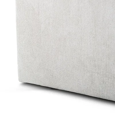 Loungebank met ronde chaise longue in beige Lord-stof