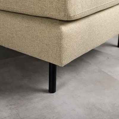Loungebank in zandbeige Dillon-stof