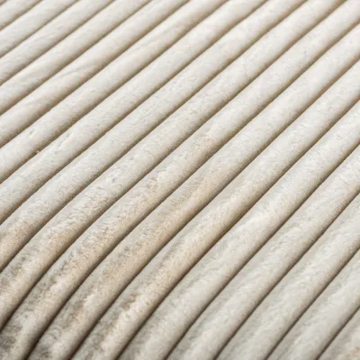 Diepe loungebank in beige Vito-ribstof