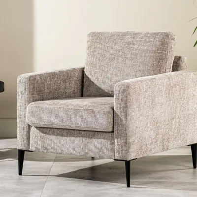 Fauteuil in champagne Elite-stof