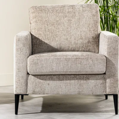 Fauteuil in champagne Elite-stof